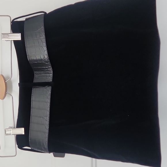 9- NWT Commense Crocodile Belted Velvet Mini Skirt XS - Picture 5 of 5